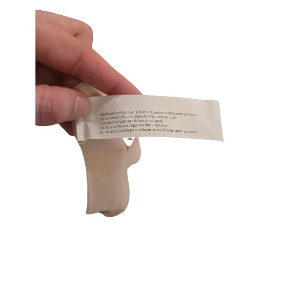 Pink, beige and gray winter scarf with matching gloves set, one size - Picture 2 of 5